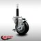 Service Caster 3.5'' SS Black Poly Swivel 3/4'' Expanding Stem Caster with Brake SCC-SSEX20S3514-PPUB-BLK-TLB-34 - alternate 3